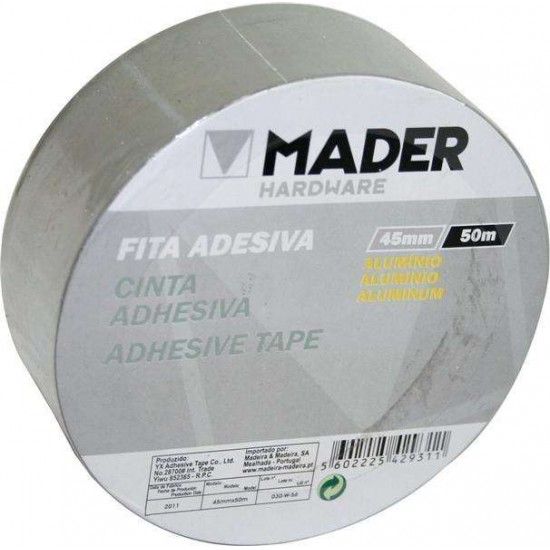 Fita Adesiva, Alumnio, 45mmx50m ref 42931 MADER