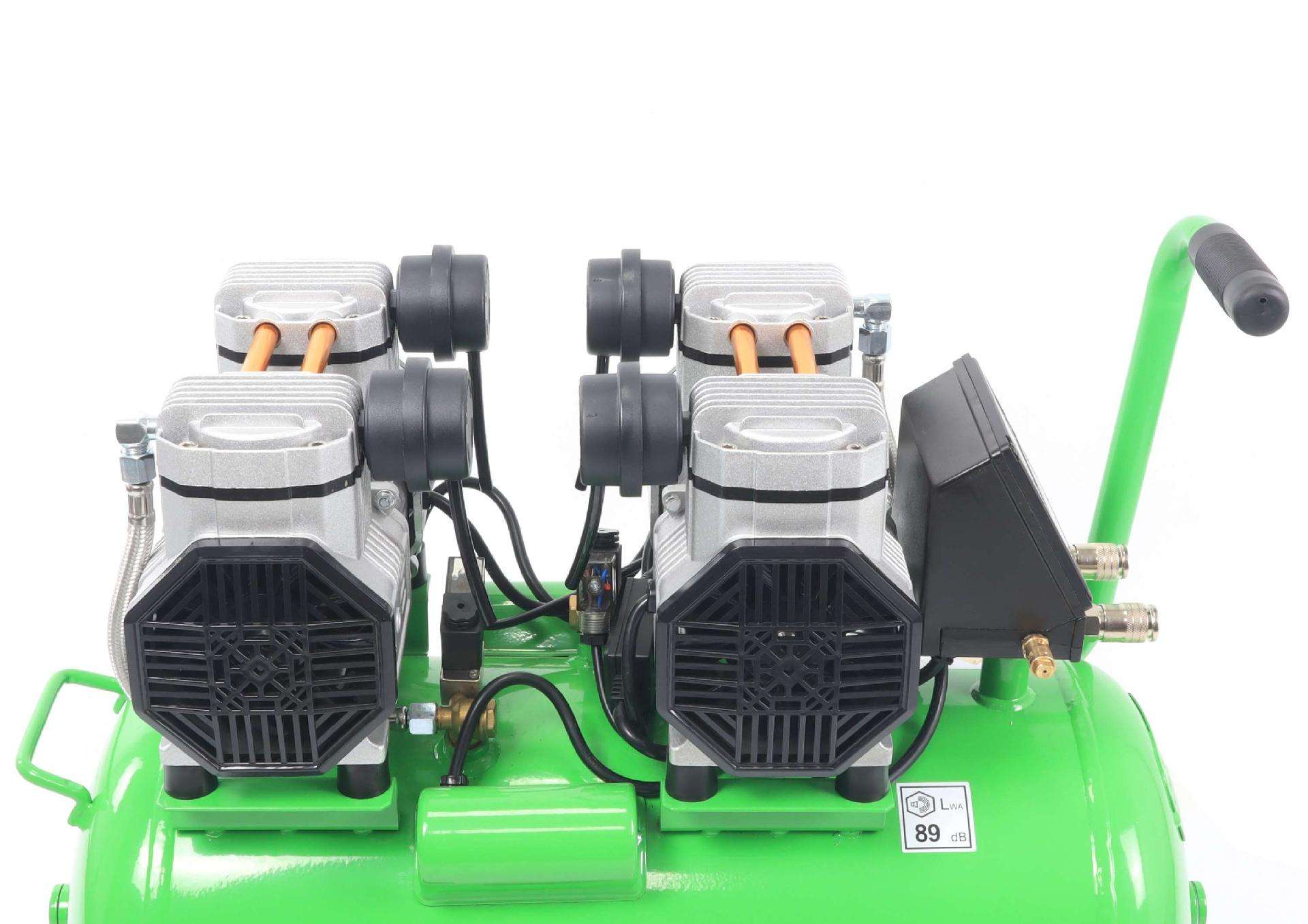 Compressor de Ar, Silencioso, 50L, 4HP, 4 Cabeças, 2 Motores, LCD refª 37193 SAURIUM