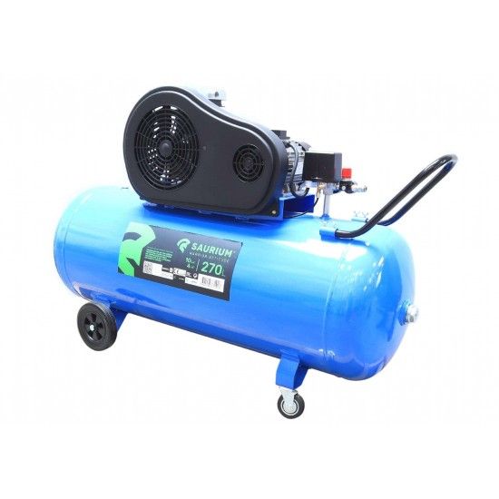 Compressor de Ar, Correia, 270L, 4hp, 10Bar, Trifásico refª 37191 SAURIUM Compressor de Ar, Correia, 270L, 4hp, 10Bar, Trifásico refª 37191 SAURIUM