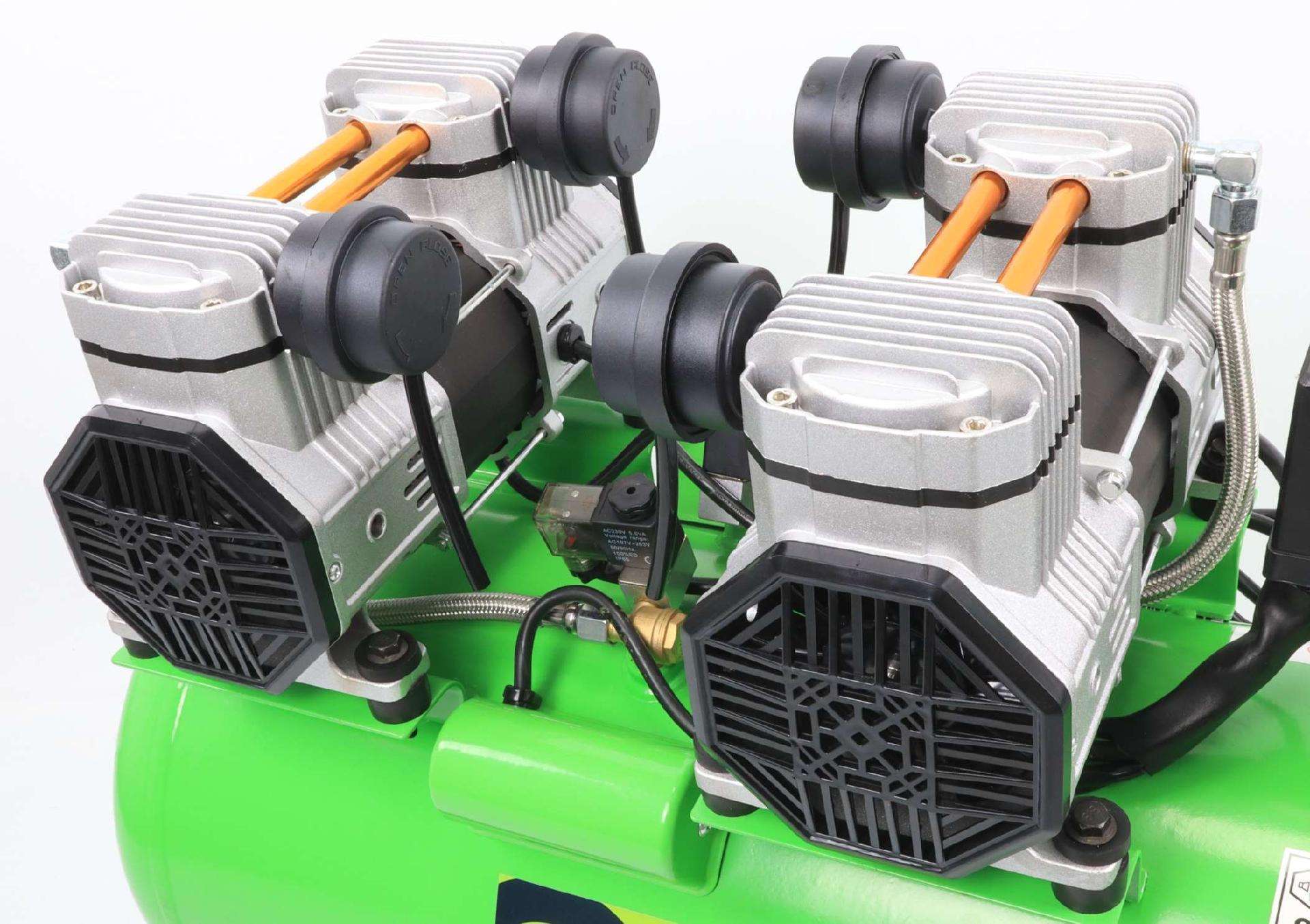 Compressor de Ar, Monobloco, 50L, 4HP, 4 Cabeças, 2 Motores refª 37187 SAURIUM