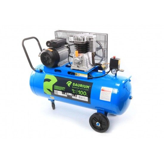 Compressor de Ar, Correia, 100L, 3hp, 10Bar refª 37188 SAURIUM Compressor de Ar, Correia, 100L, 3hp, 10Bar refª 37188 SAURIUM