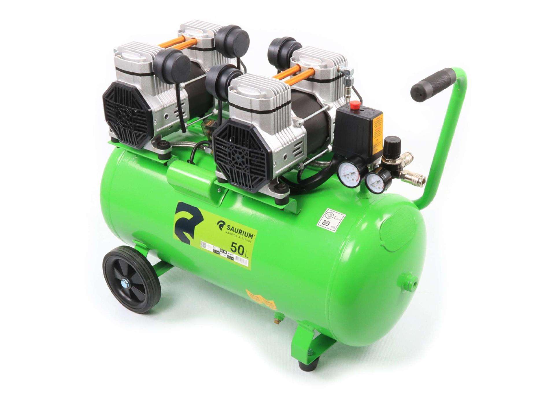 Compressor de Ar, Monobloco, 50L, 4HP, 4 Cabeças, 2 Motores refª 37187 SAURIUM
