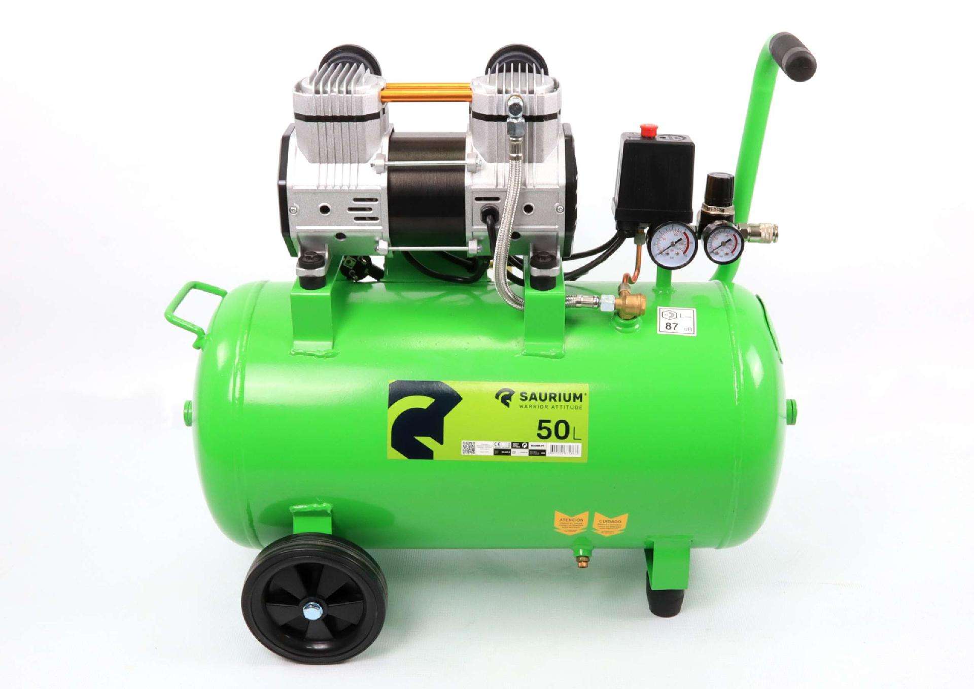 Compressor de Ar, 50L, 2HP, Cabeça Dupla refª 37186 SAURIUM