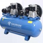 Compressor de Ar Trifásico, 270L, 4HP+4HP refª 37184 SAURIUM Compressor de Ar Trifásico, 270L, 4HP+4HP refª 37184 SAURIUM