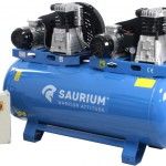 Compressor de Ar Trifásico, 270L, 4HP+4HP refª 37184 SAURIUM Compressor de Ar Trifásico, 270L, 4HP+4HP refª 37184 SAURIUM