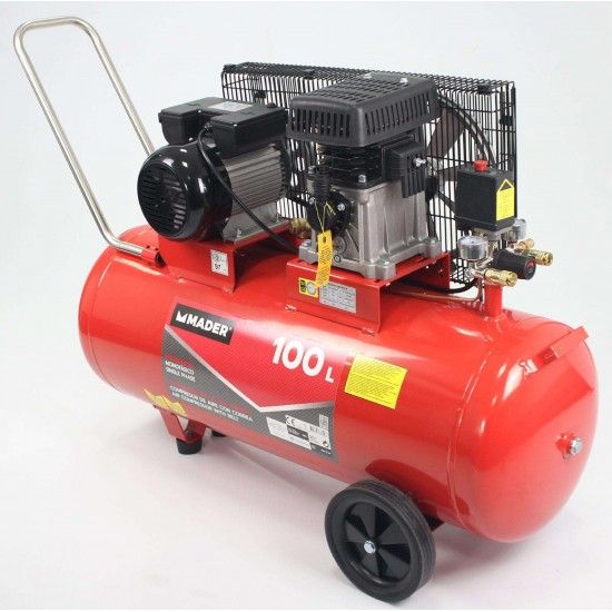 Compressor De Ar Com Correia 100lt 2,75hp C/C Mono refª 37159 MADER Compressor De Ar Com Correia 100lt 2,75hp C/C Mono refª 37159 MADER