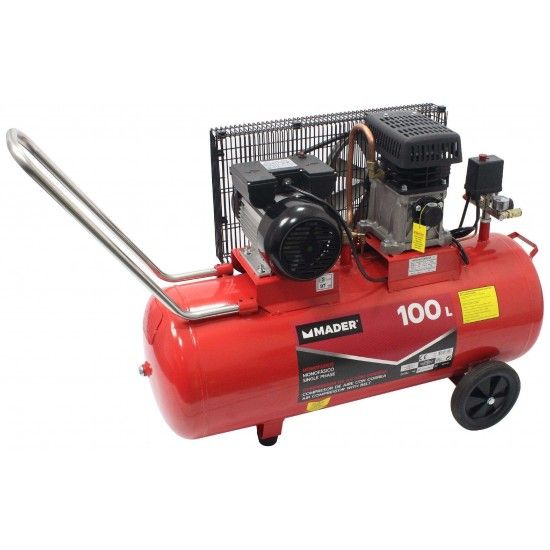 Compressor De Ar Com Correia 100lt 2,75hp C/C Mono refª 37159 MADER Compressor De Ar Com Correia 100lt 2,75hp C/C Mono refª 37159 MADER