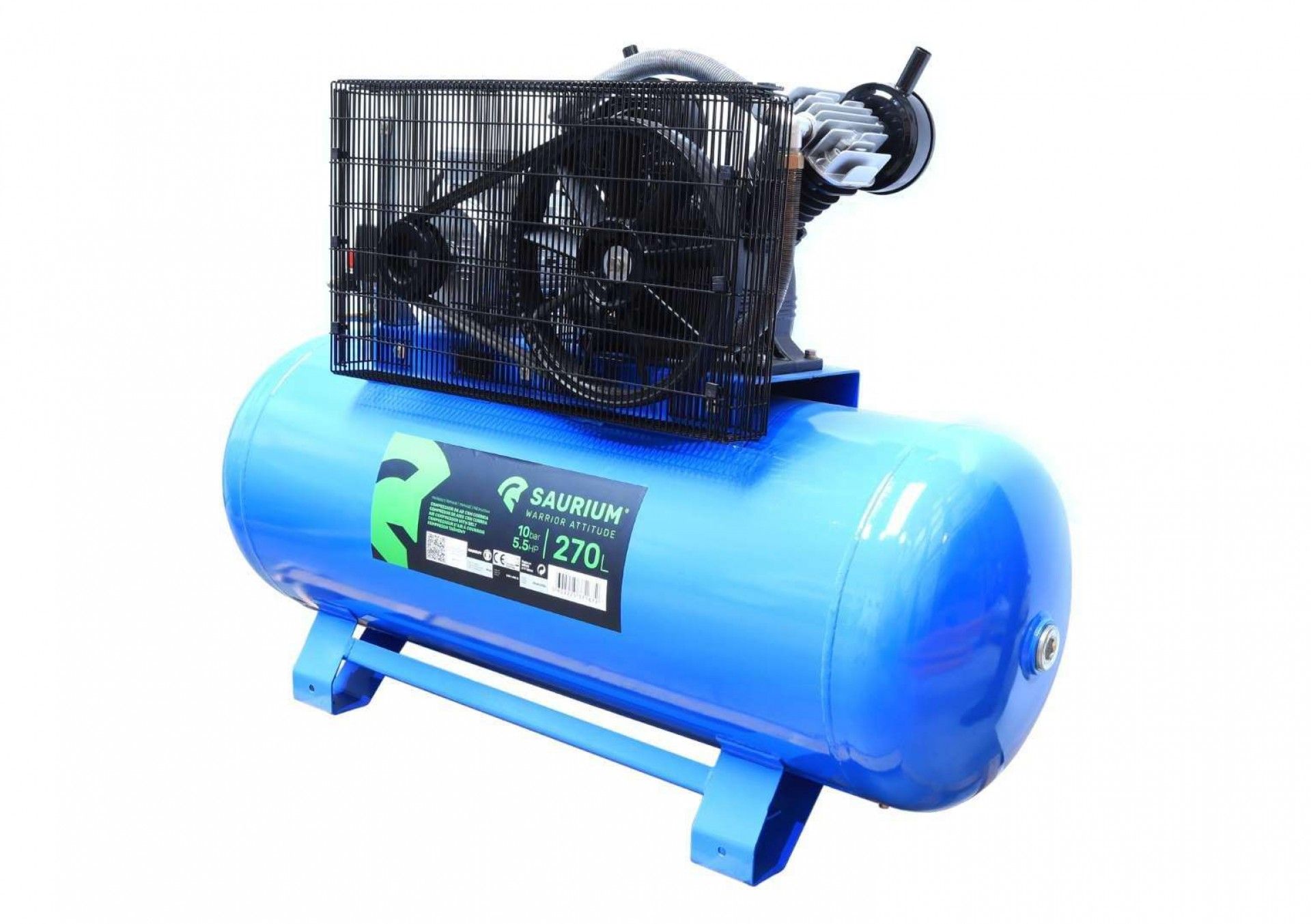 Compressor de Ar, Correia, 270L, 5.5hp, 10Bar, Trifásico refª 37167 SAURIUM