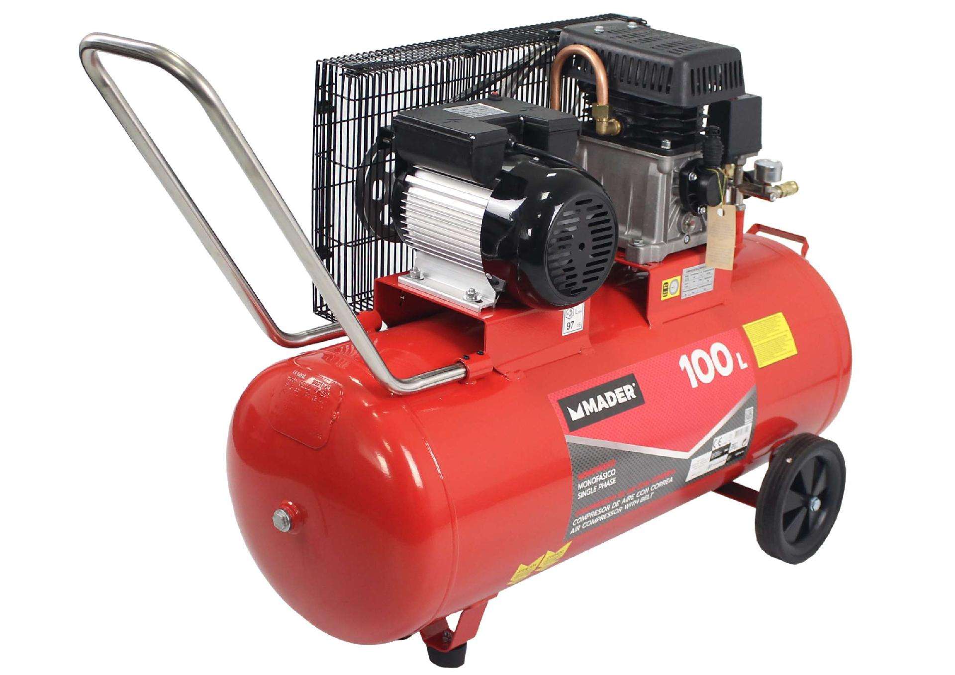 Compressor De Ar Com Correia 100lt 2,75hp C/C Mono refª 37159 MADER