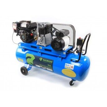 Compressor de Ar, Gasolina + Eltrico, 150L, 5.5HP  ref 37154 SAURIUM
