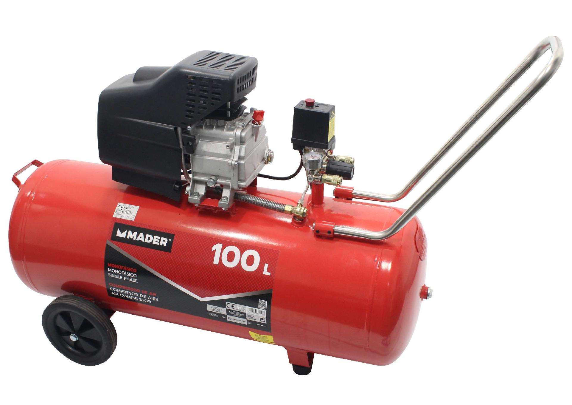 Compressor de Ar, sem Correia, Monobloco, 2.0HP, 100L refª 37158 MADER
