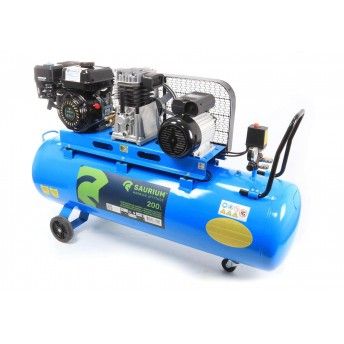 Compressor de Ar, Gasolina + Eltrico, 200L, 5.5HP  ref 37151 SAURIUM