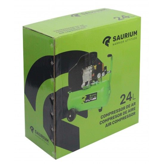 Compressor 24L, 1.5HP, Monofásico  refª 37128 SAURIUM Compressor 24L, 1.5HP, Monofásico  refª 37128 SAURIUM