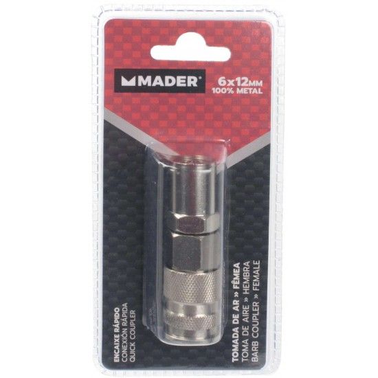 Tomada de Ar Rápida Fêmea, 6x12mm refª 35196 MADER Tomada de Ar Rápida Fêmea, 6x12mm refª 35196 MADER