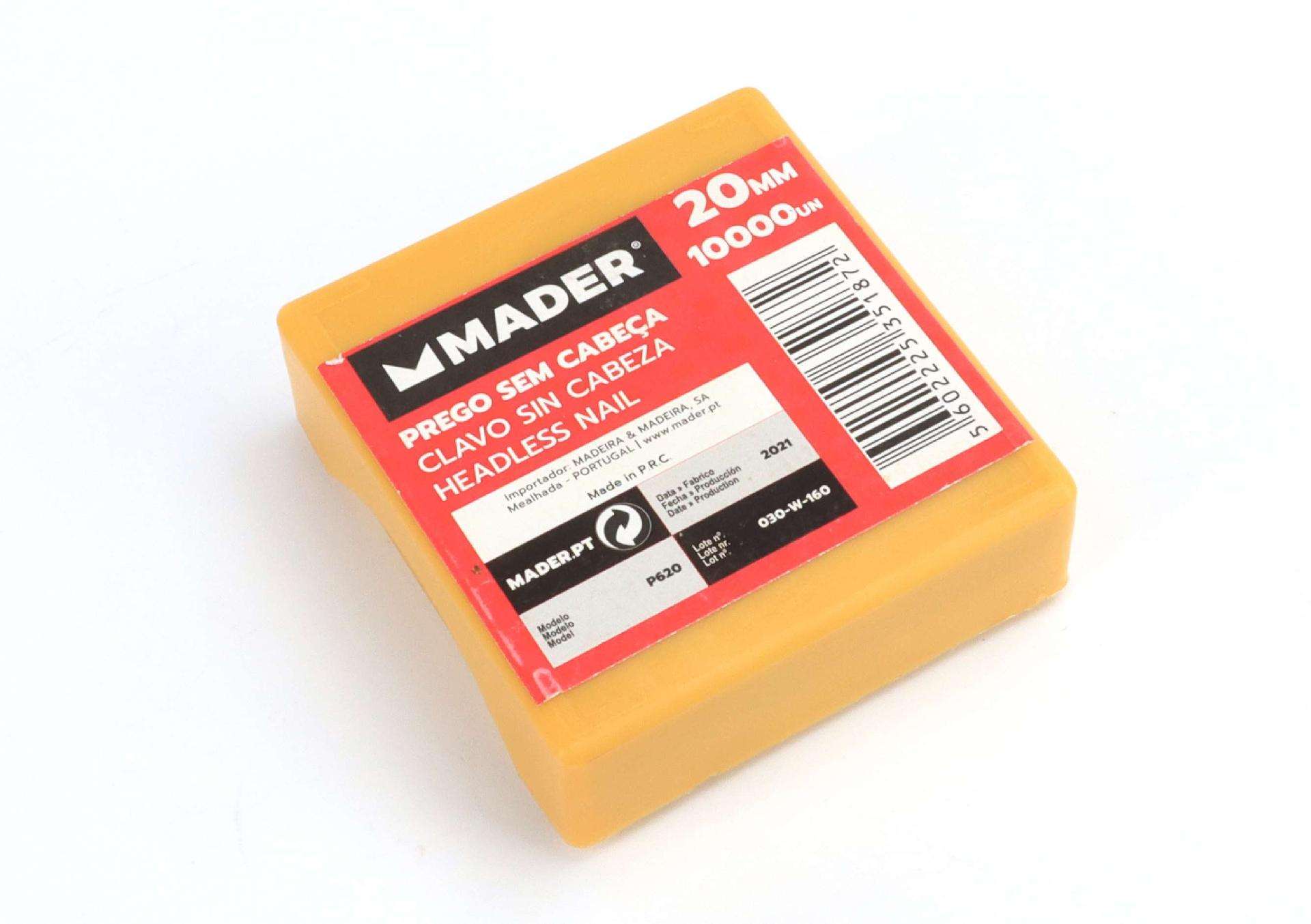 Pins, para Pneumática, 20mm, 10000Un refª 35187 MADER