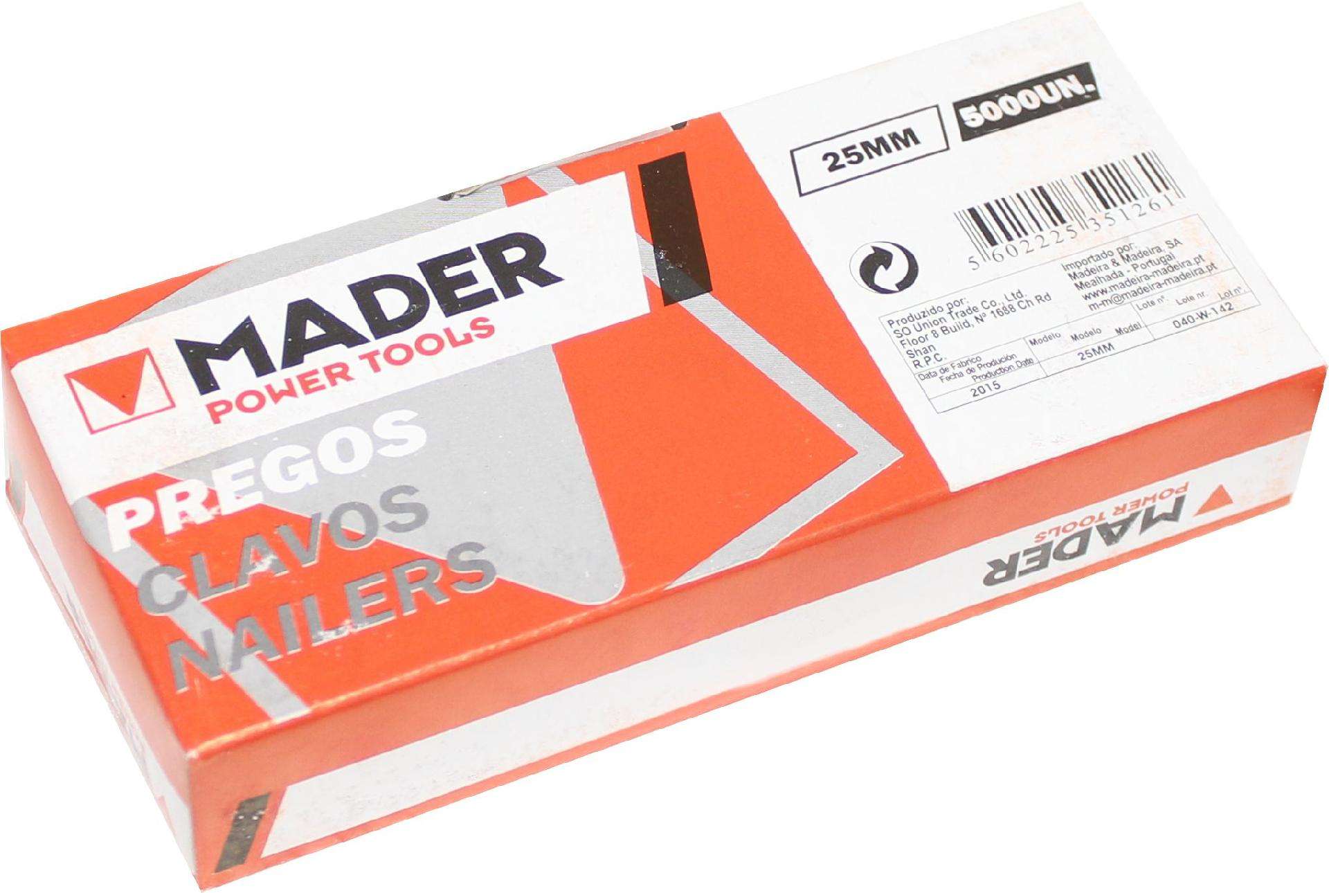 Pregos para Máquina de Pregar 25mm, 5000Un refª 35126 Mader