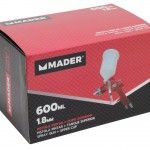 Pistola Pintar, com Copo Superior, 1.8mm, 600ml ref 35061 MADER