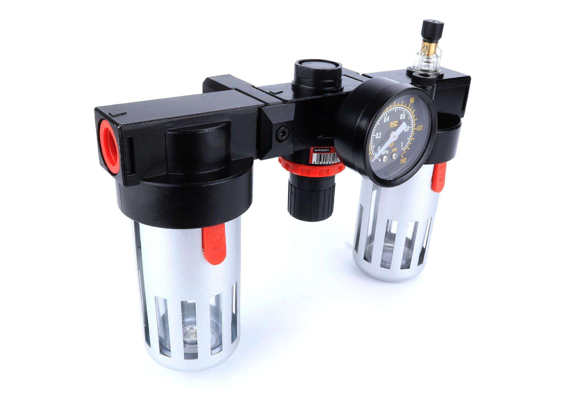 Filtro anti-humidade + Regulador + Lubrificador ½ refª 35049 Mader