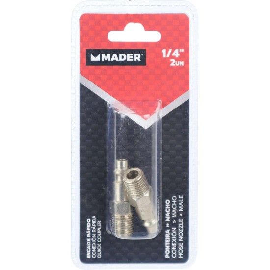 Encaixe Rpido para Mangueira, Rosca Exterior, 1/4, 2Un ref 35030 MADER