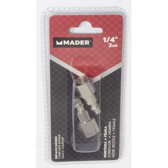 Encaixe Rpido para Mangueira, Rosca Interior, 1/4, 2Un ref 35031 MADER