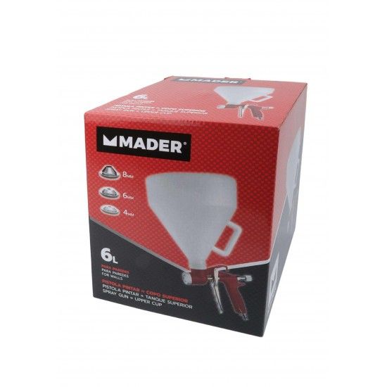 Pistola de Pintura e Textura, com Copo Superior, 6L refª 34904 MADER Pistola de Pintura e Textura, com Copo Superior, 6L refª 34904 MADER