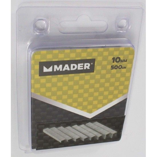 Agrafes, 10mm, 500Un refª 33212 MADER Agrafes, 10mm, 500Un refª 33212 MADER