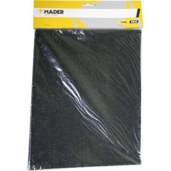 Lixa Metal, Gr40, 5Un, 230x280 ref 31250 MADER