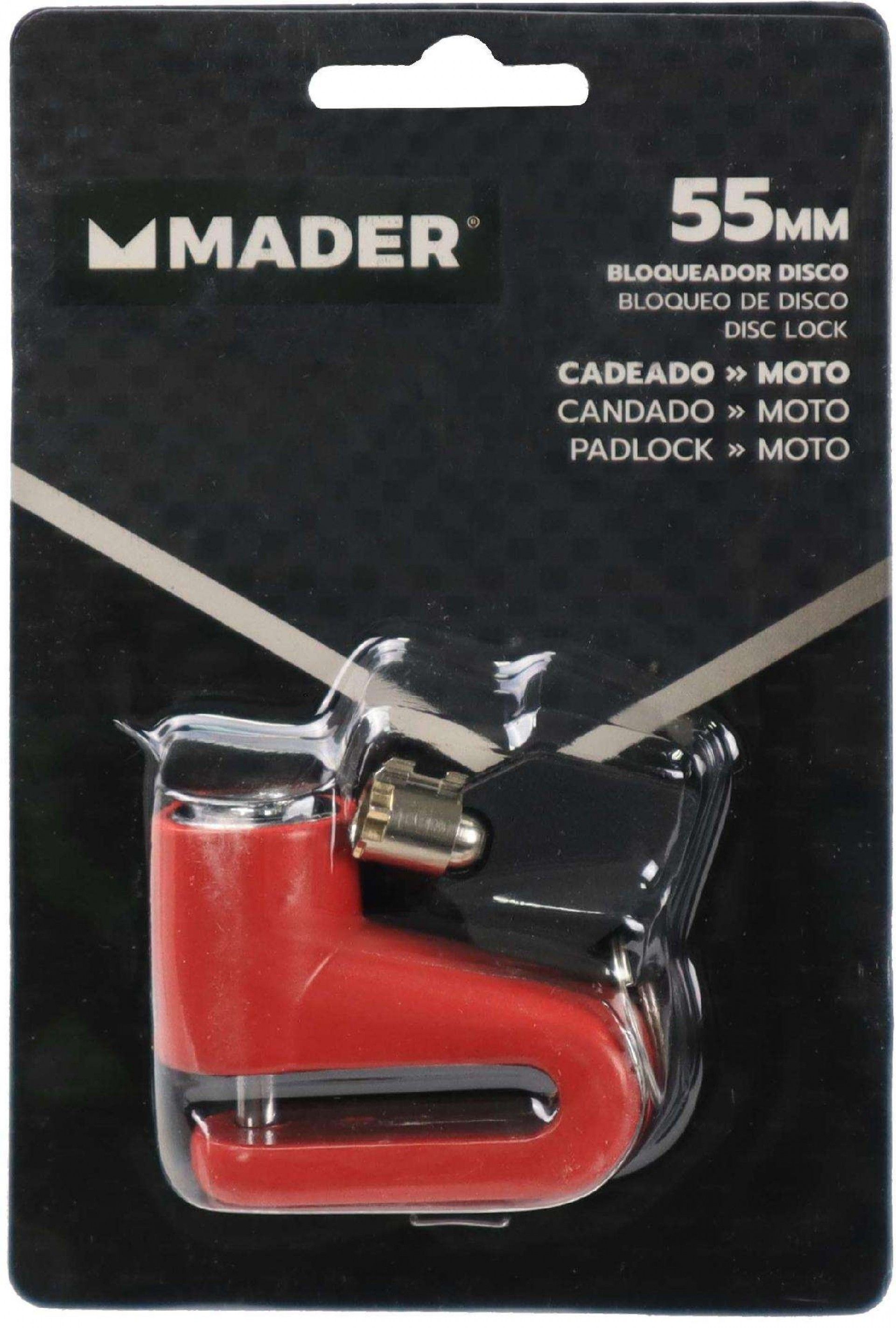 Cadeado, Bloqueador de Disco, para Moto, 55mm refª 31220 MADER