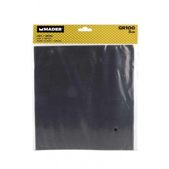 Lixa Metal, Gr100, 5un, 230x280 refª 31253 MADER Lixa Metal, Gr100, 5un, 230x280 refª 31253 MADER