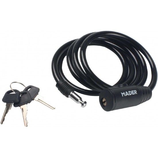 Cadeado de Cabo para Bicicleta, 8x1200mm ref� 31209 MADER