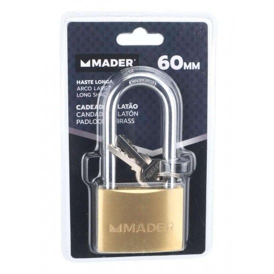 Cadeado Latão, Longo, 60mm refª 31192 MADER Cadeado Latão, Longo, 60mm refª 31192 MADER