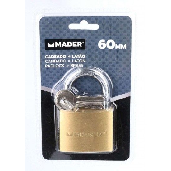 Cadeado Latão, 60mm refª 31189 MADER Cadeado Latão, 60mm refª 31189 MADER