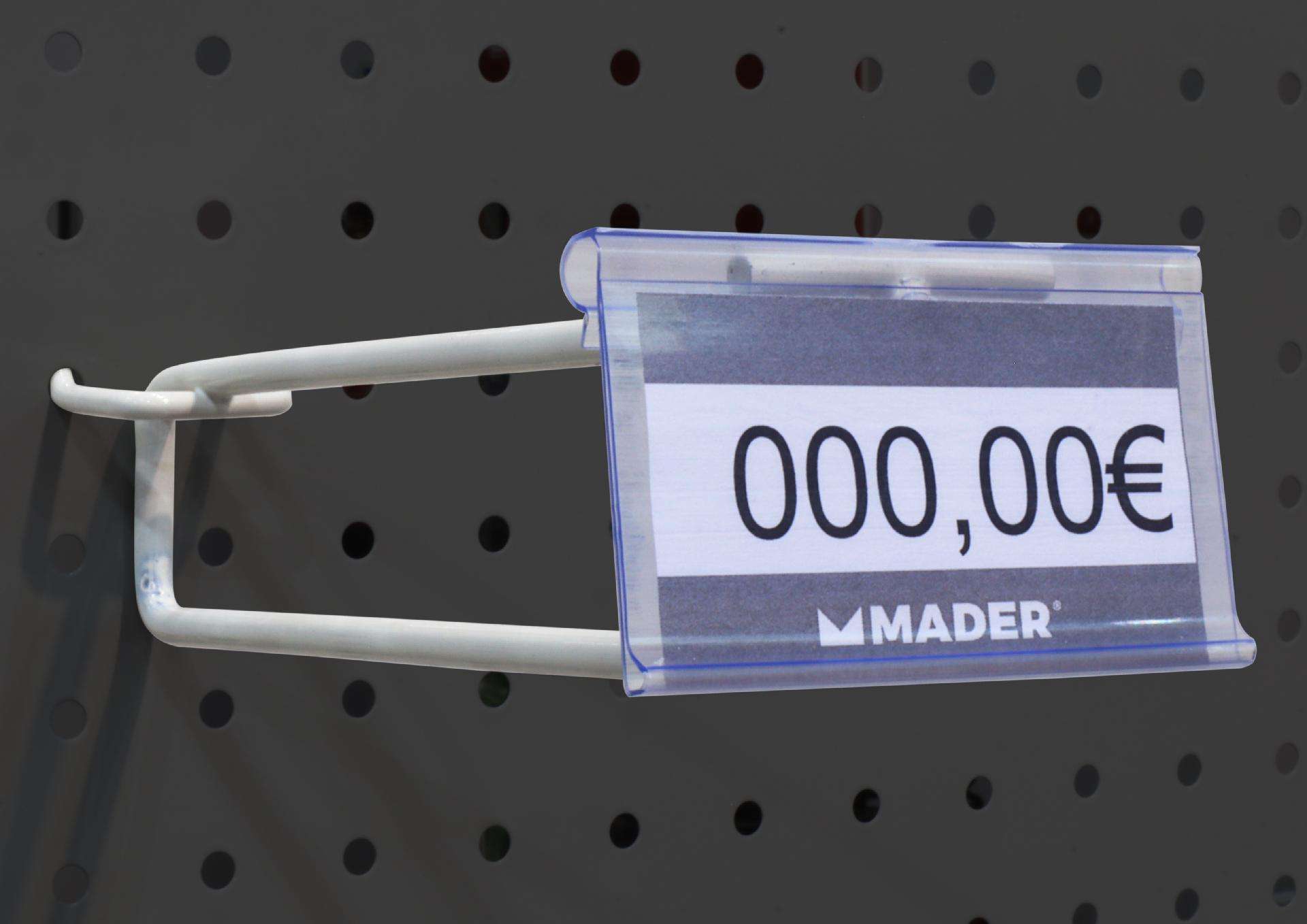 Picot Duplo com Porta Preços, 200mm refª 28877 MADER