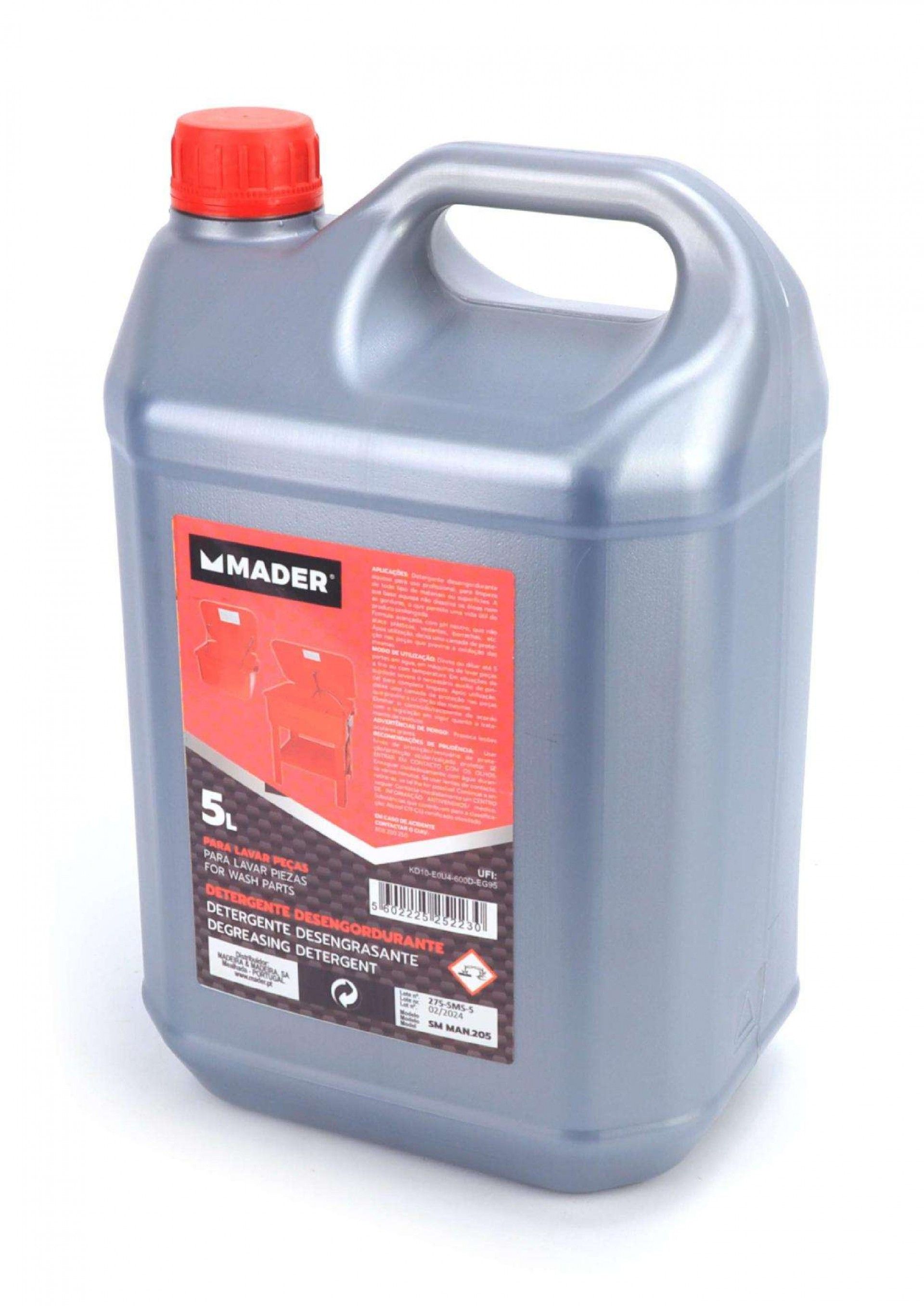 Detergente Desengordurante, para Lavar Peças, 5L refª 25223 MADER