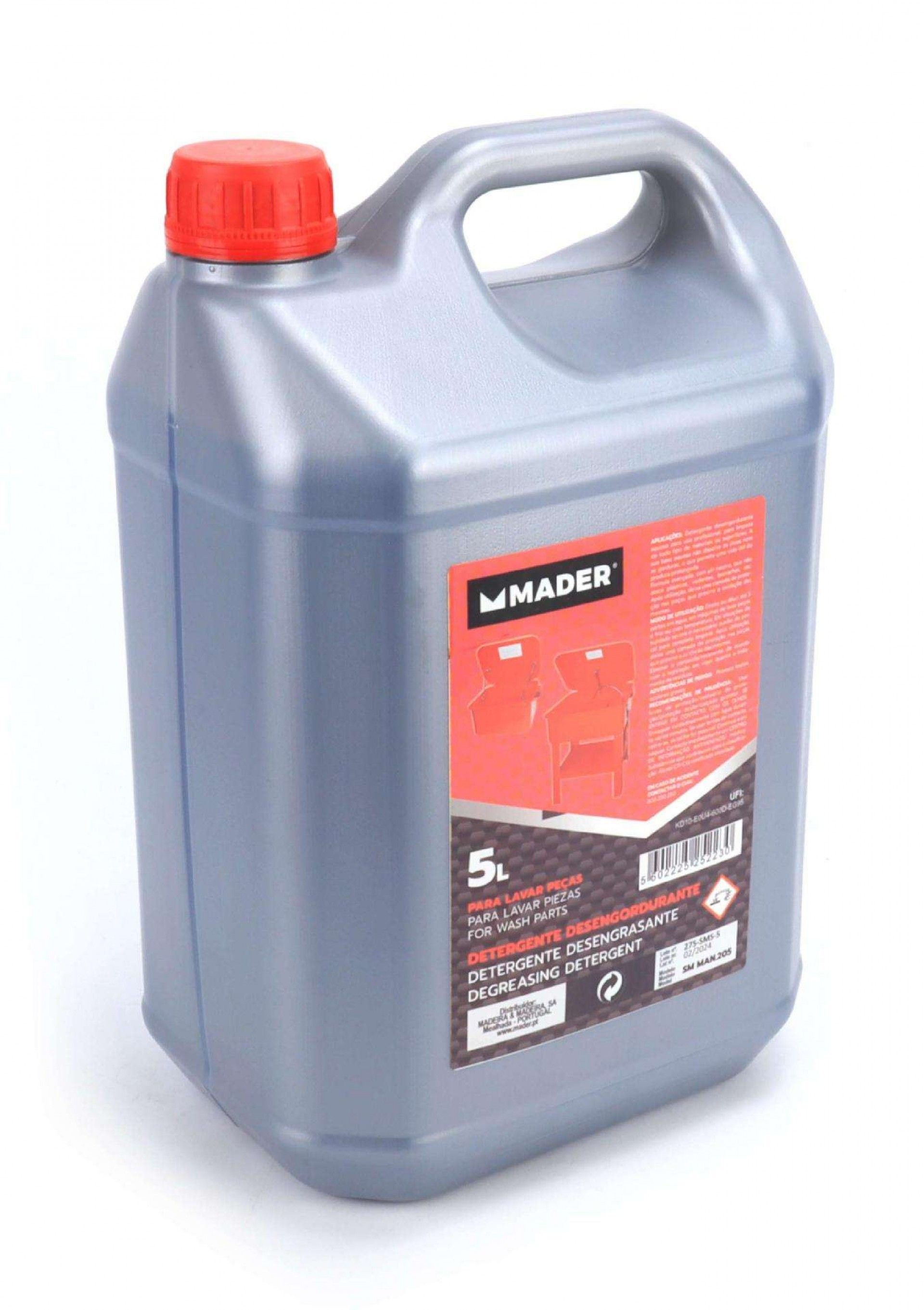Detergente Desengordurante, para Lavar Peças, 5L refª 25223 MADER