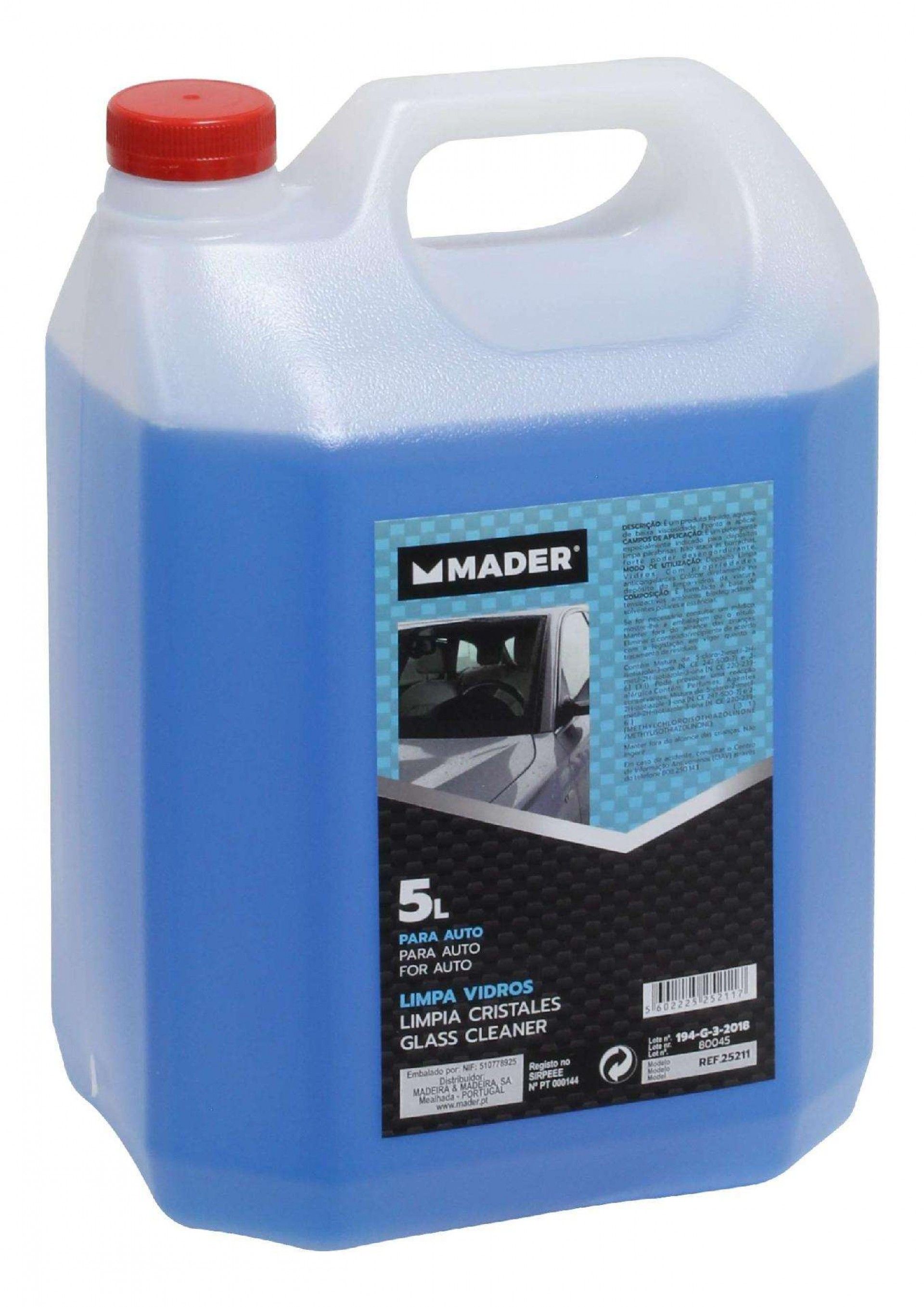 Limpa Vidros Auto, 5L refª 25211 MADER