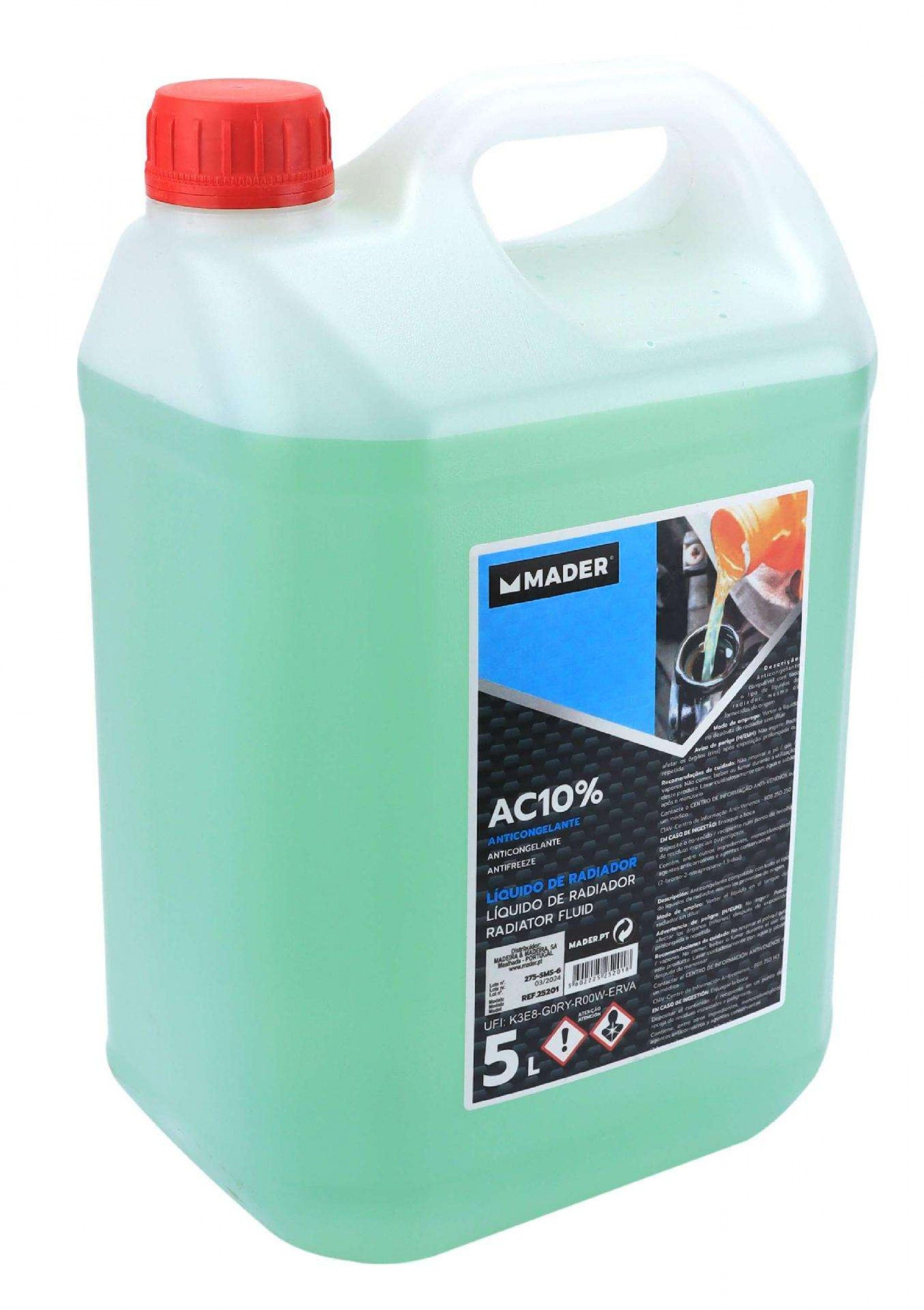 Anticongelante, AC10%, 5L refª 25201 MADER