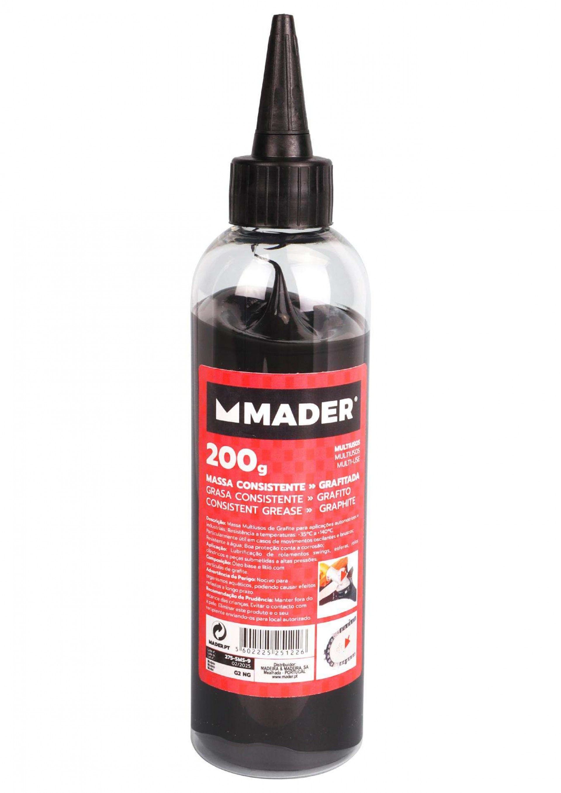 Massa Consistente Multiusos, Grafitada, 200g refª 25122 MADER