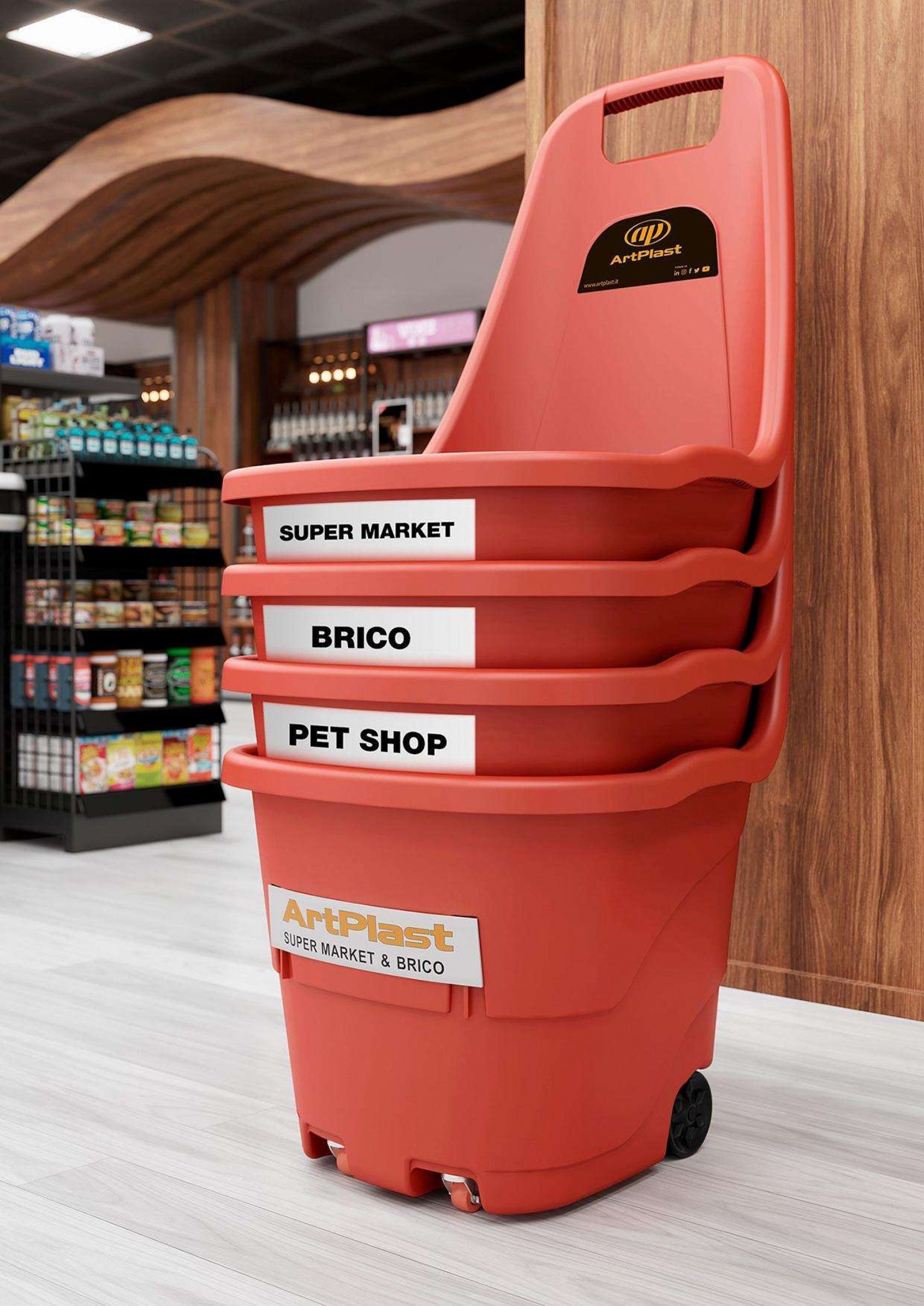 Carro Transporte,Rodas, 43L, SHOPRO ArtPlast® refª 21427 MADER