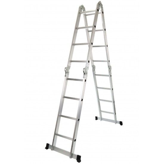 Escada Multiusos, Articulada, 4x4D, Reforada, Alumnio ref. 10404 MADER