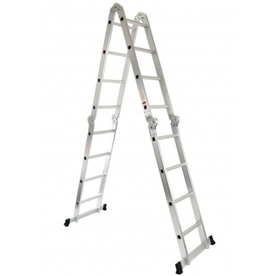 Escada Multiusos, Articulada, 4x4D, Reforada, Alumnio ref. 10404 MADER