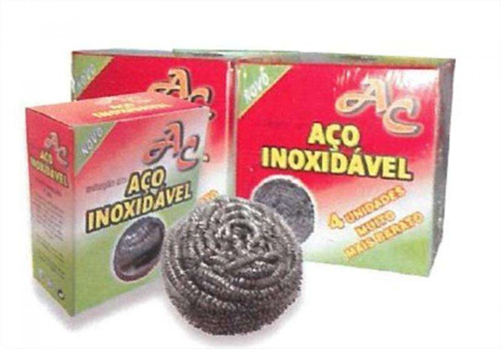 Esfregão de Aço Inox, 4Un refª 10120 SUPER POWER