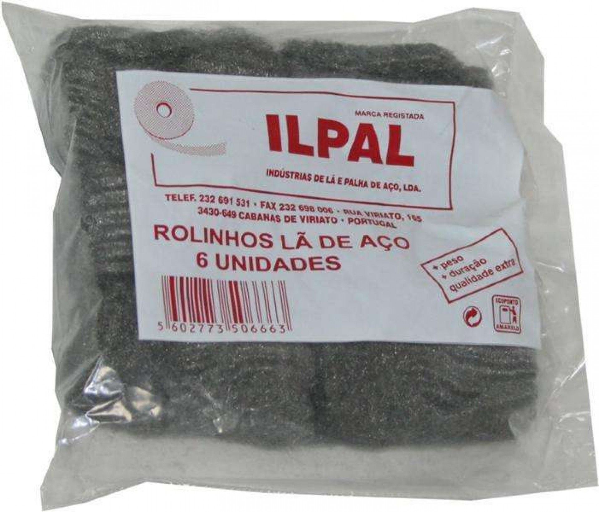 Lã de Aço, Rolinhos, 6Un refª 10118 MADER