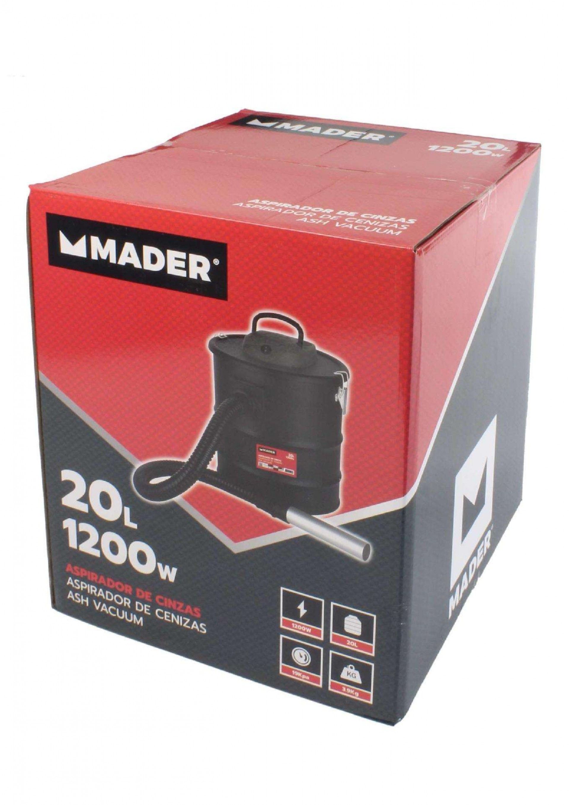 Aspirador Cinza, 20L, 1200W refª 10113 MADER