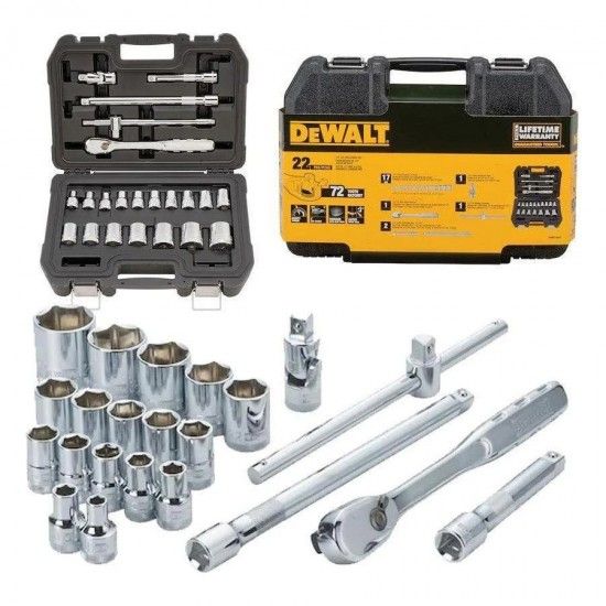 Kit chaves caixa c/roquete 22p  ref DWMT19241-1 Dewalt