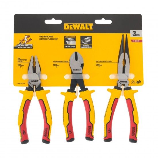 Kit 3 alicates VDE  ref DWHT82811-0 Dewalt