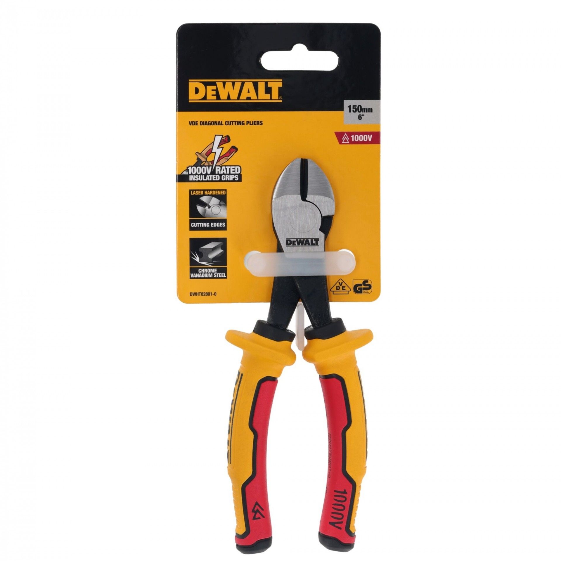 Alicate corte diagonal VDE 160mm refª DWHT82801-0 Dewalt