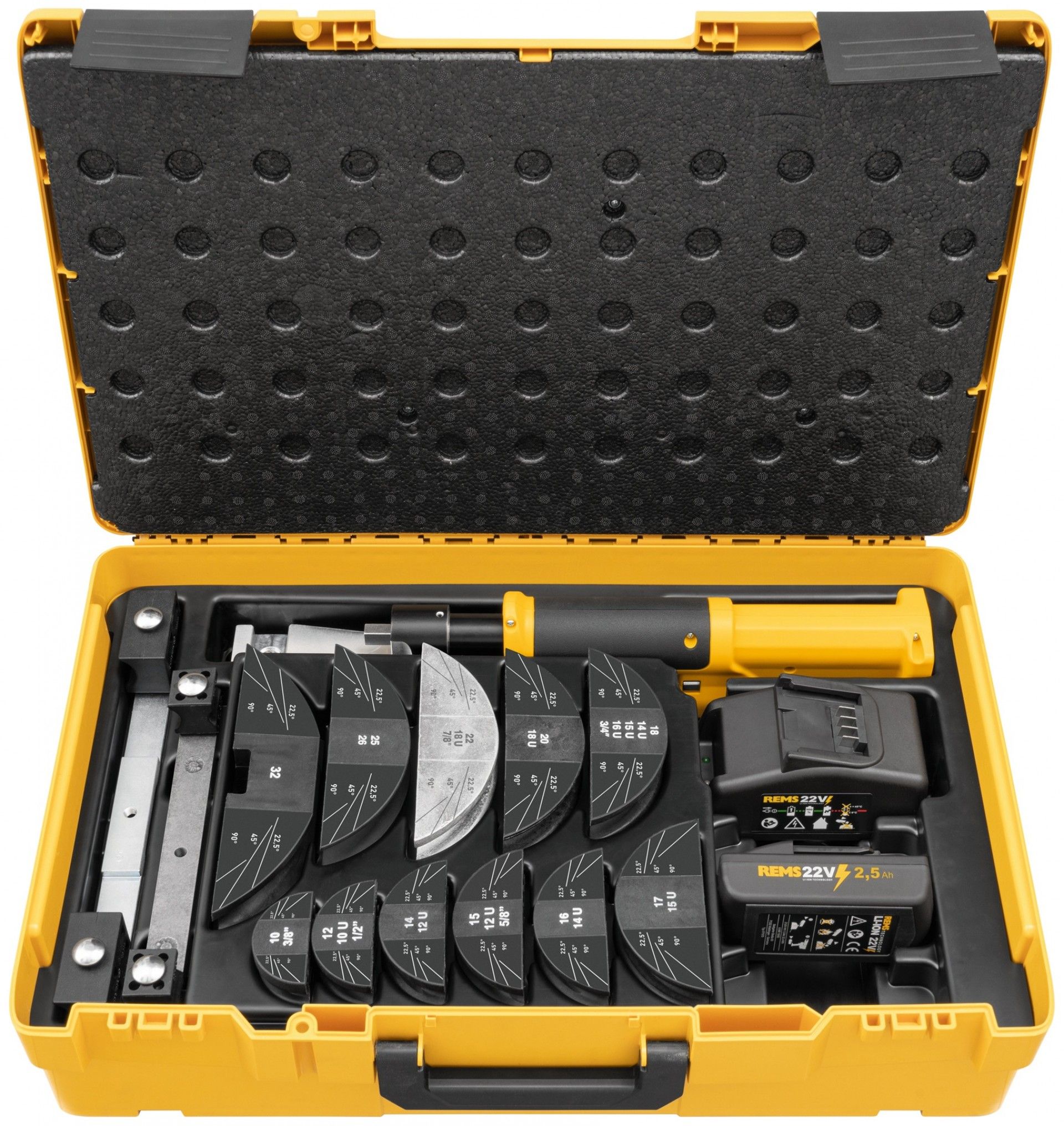 Máquina curvar tubos Hydro-swuing 22V Set Set 10-32 / 3/8-7/8" refª 153418_R220 REMS