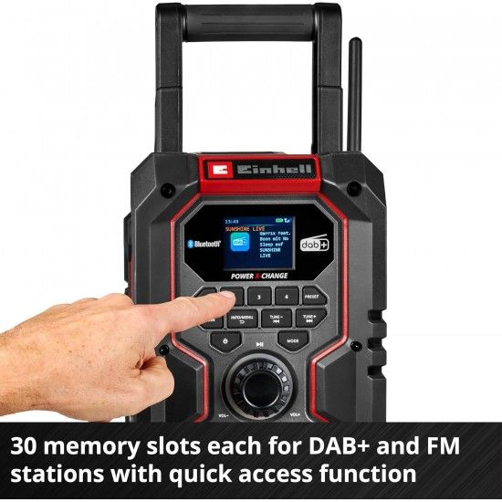 Rádio DAB+FM Bluetooh TE-CR 18 Li-Solo refª 3407995 EINHELL Rádio DAB+FM Bluetooh TE-CR 18 Li-Solo refª 3407995 EINHELL