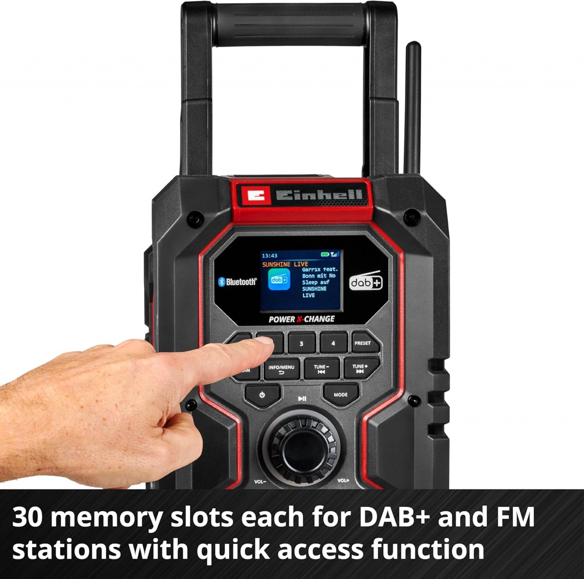 Rádio DAB+FM Bluetooh TE-CR 18 Li-Solo refª 3407995 EINHELL